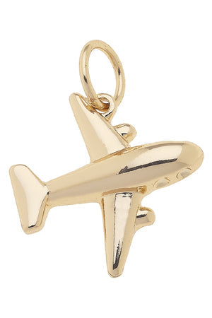 Shiny Gold Charm Jet Setter Charm
