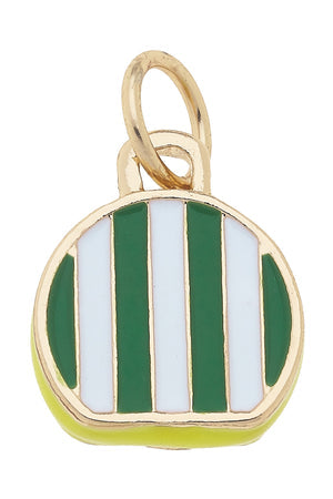 Enamel Charm Striped Hat Box