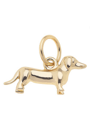 Shiny Gold Charm Dachshund
