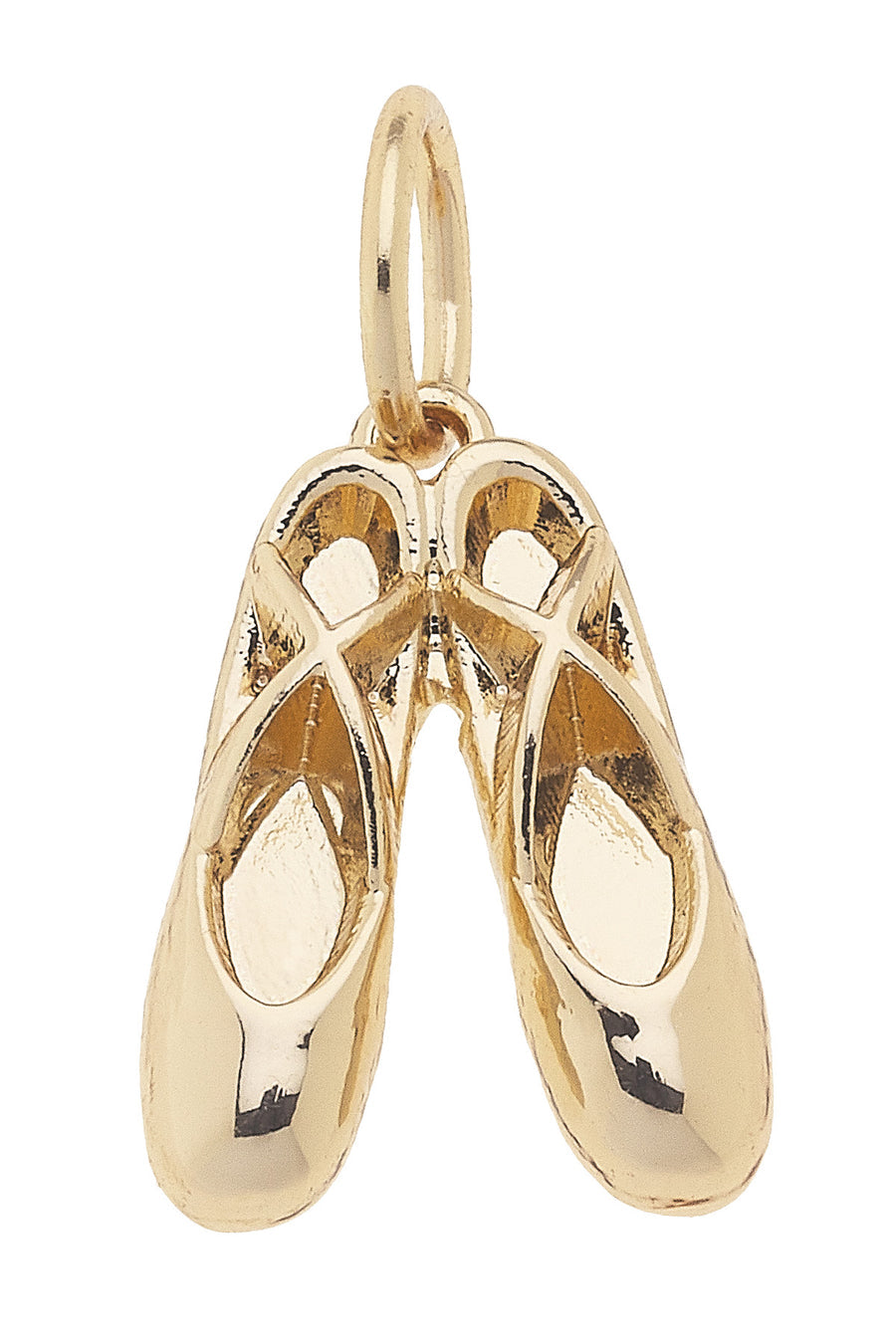 Shiny Gold Charm Ballet Slippers