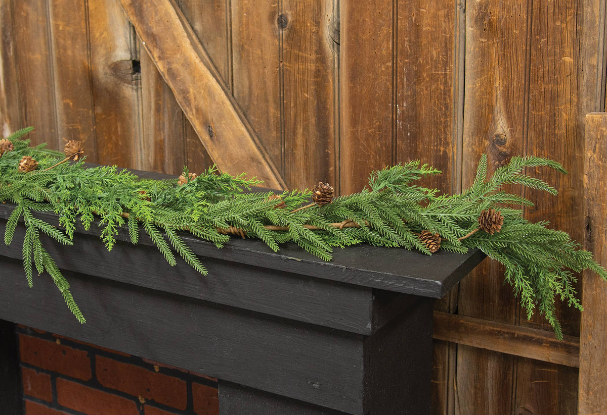 Soft Needle Pine & Cones Garland