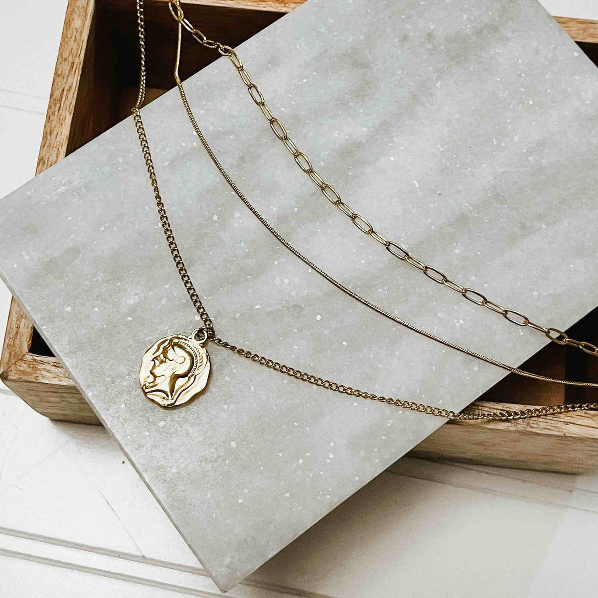 Logan Layered Pendant Necklace — alternate view 3