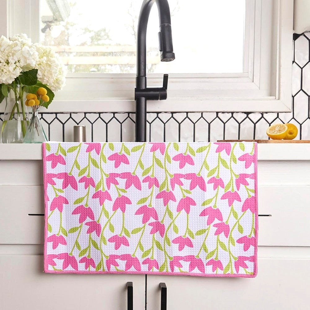 Crossandra Blu Kitchen Tea Towel — alternate view 2