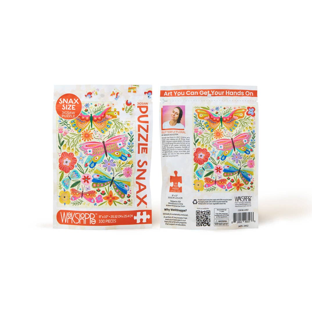 Butterfly Floral 100 Piece Puzzle Snax — alternate view 5