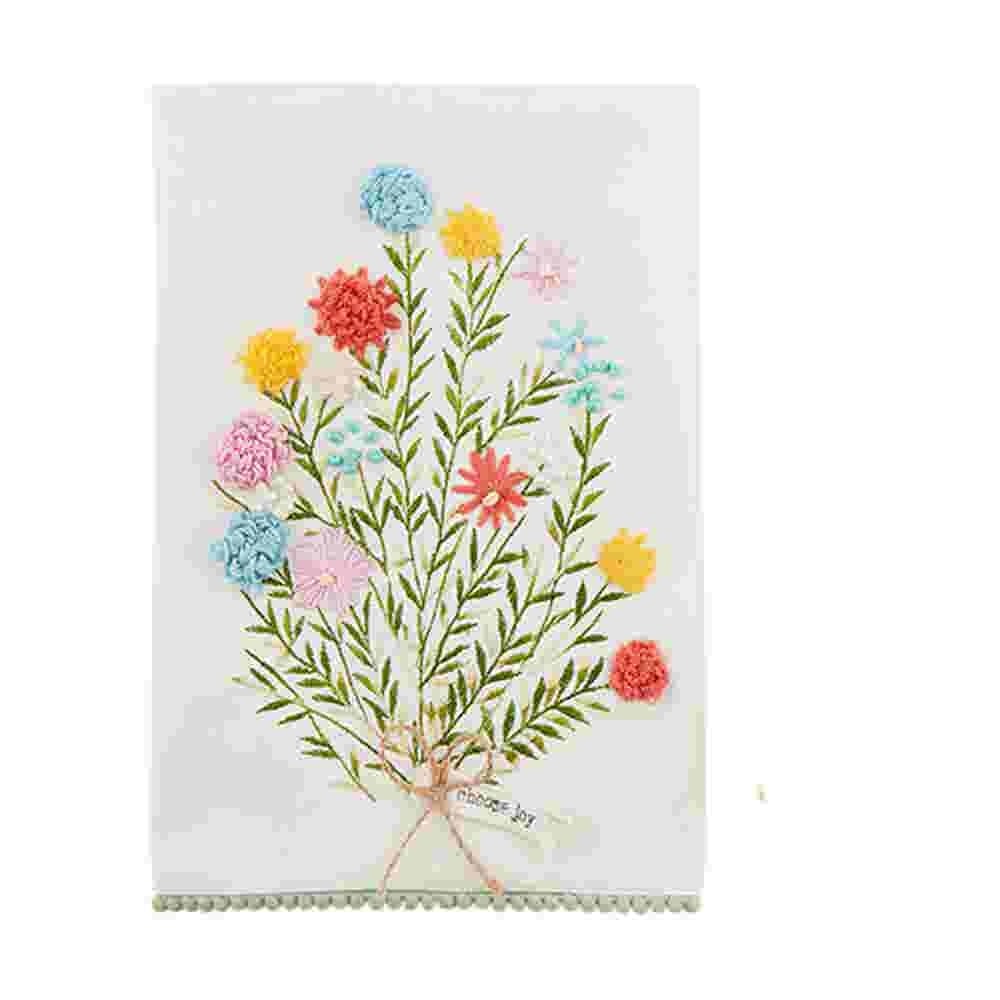 Floral Bouquet Embroidered Towel — alternate view 2