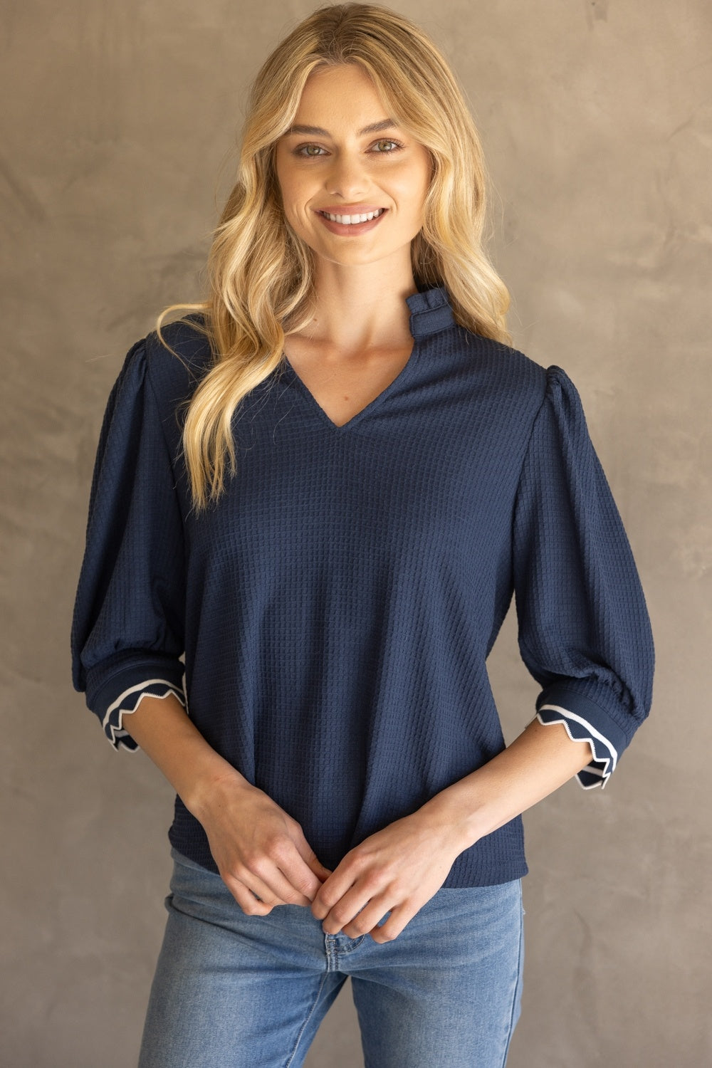 Scallop and Stripe Band Detailed Top — alternate view 5