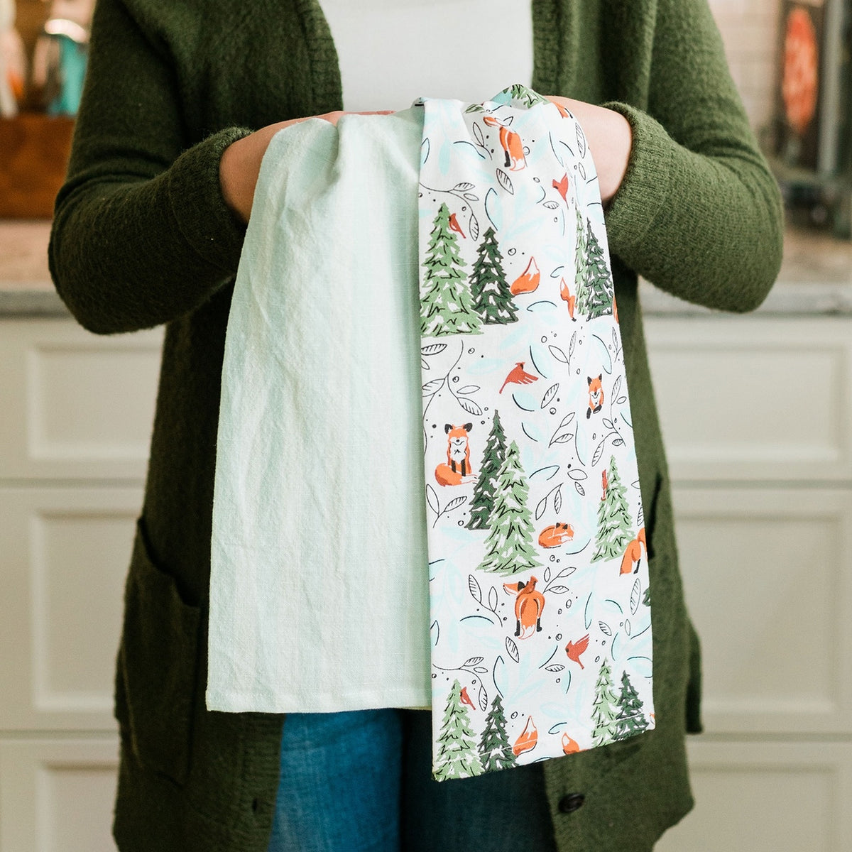 Winter Fox Kitchen Towel Set — alternate view 3