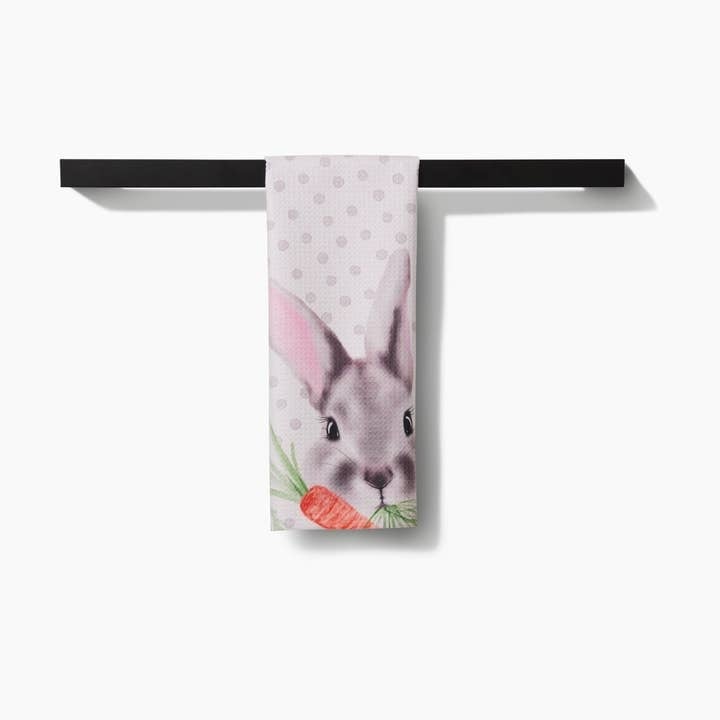Polka Dot Bunny Tea Towel — alternate view 3