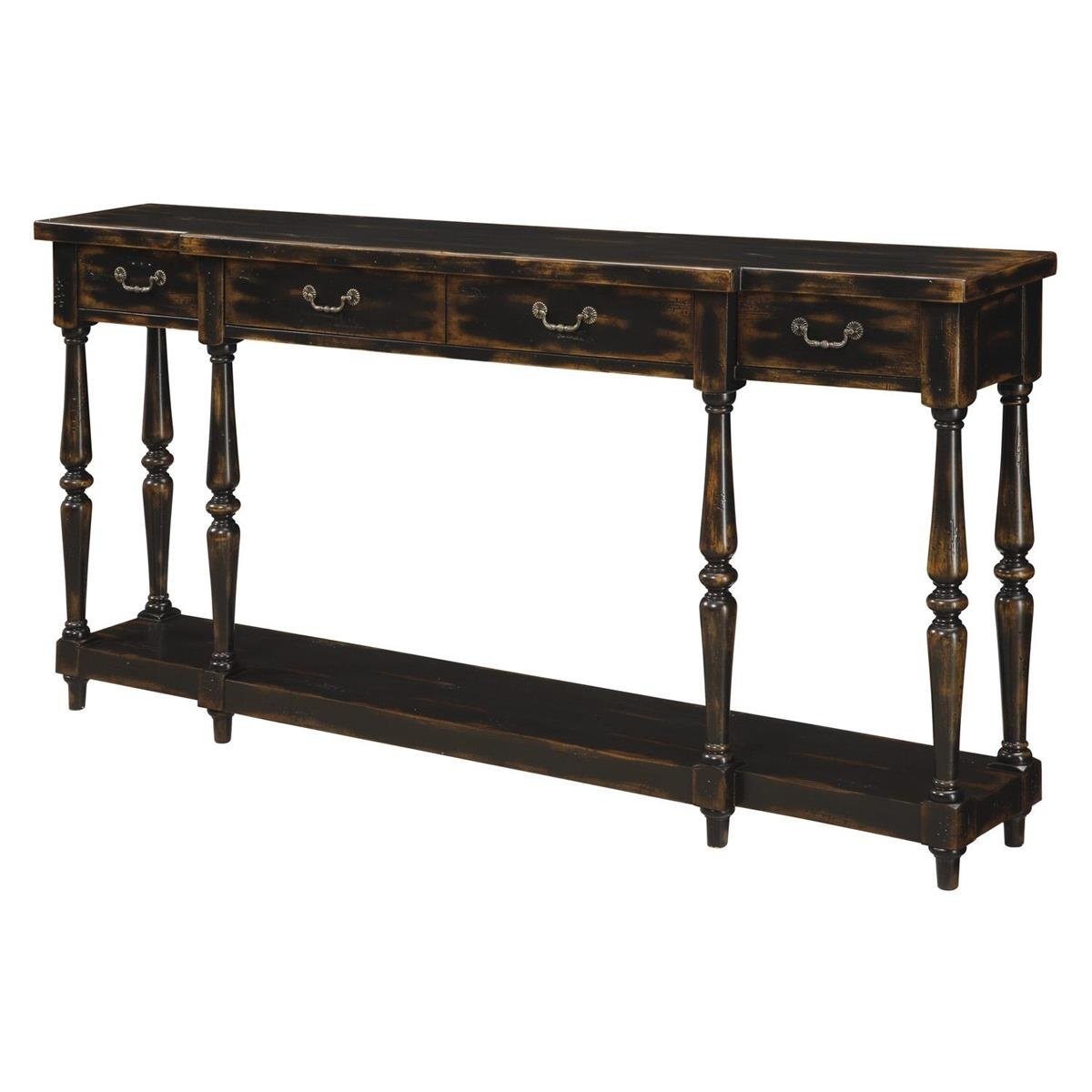 Apperson Black 4 Drawer Console — alternate view 2