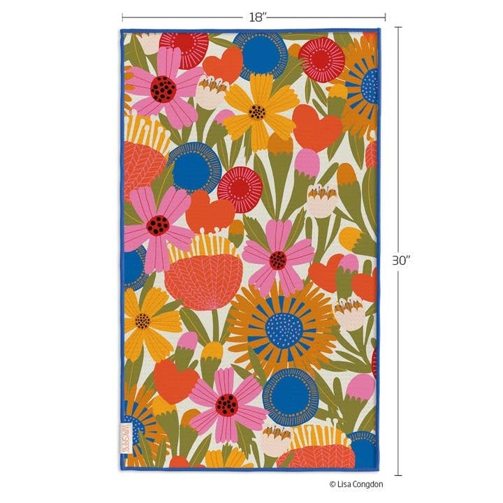 Jolies Fleurs Microfiber Kitchen Towel — alternate view 3