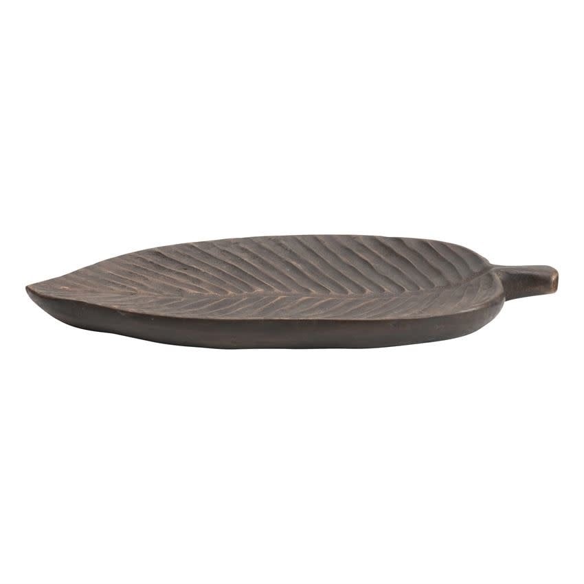 Decorative Hand-Carved Mango Wood Leaf Tray — alternate view 6