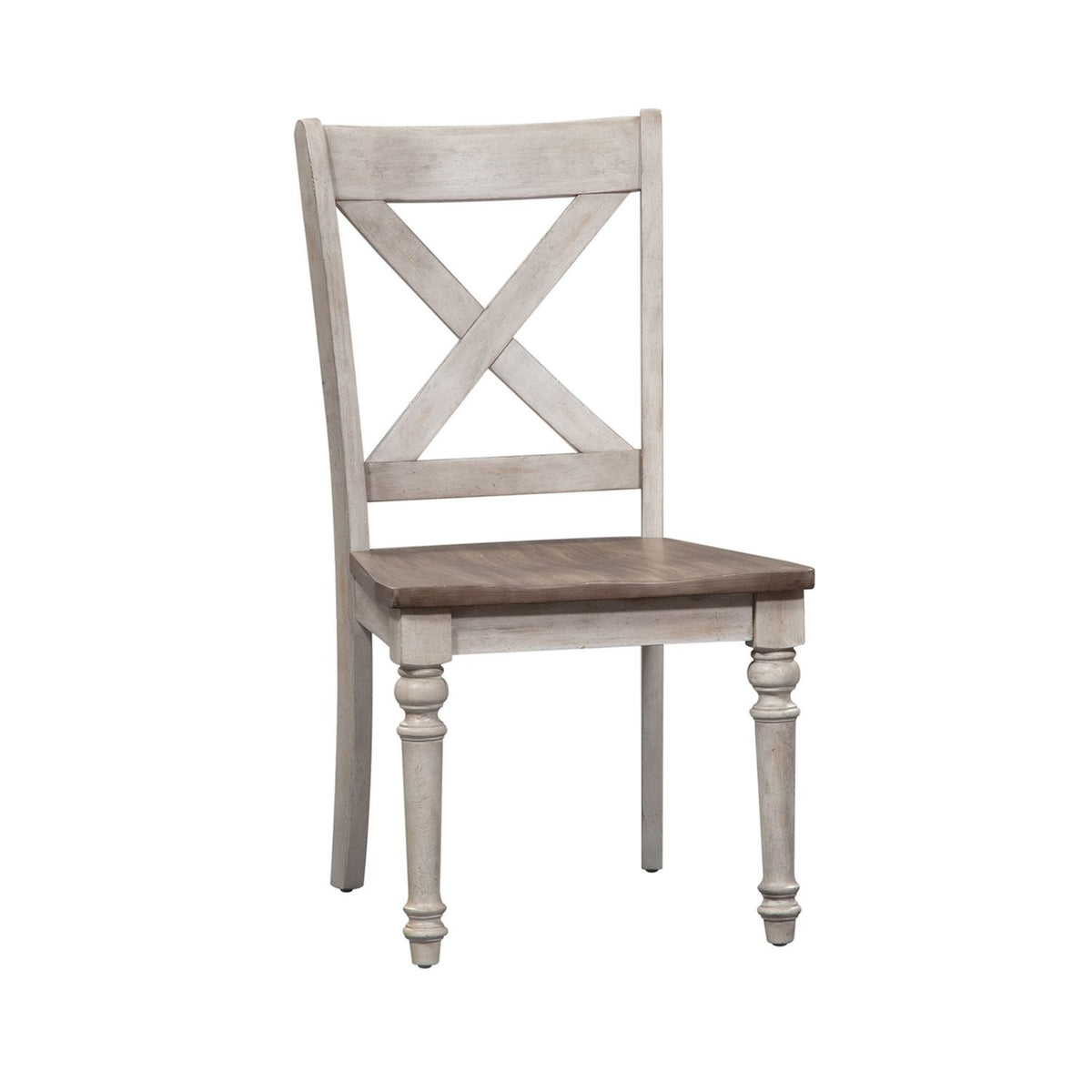 Cottage Lane X Back Wood Seat Side Chair — alternate view 2