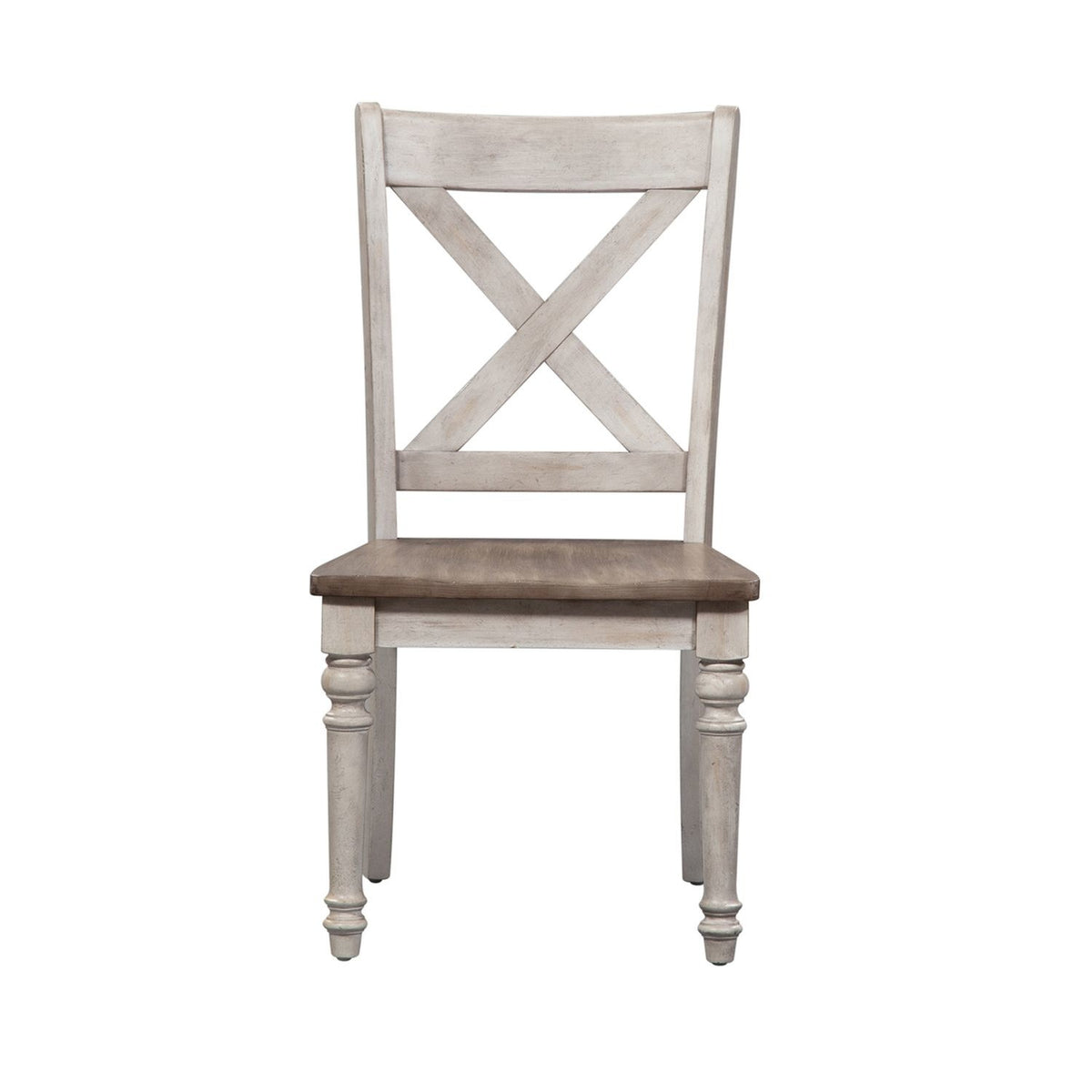 Cottage Lane X Back Wood Seat Side Chair — alternate view 3