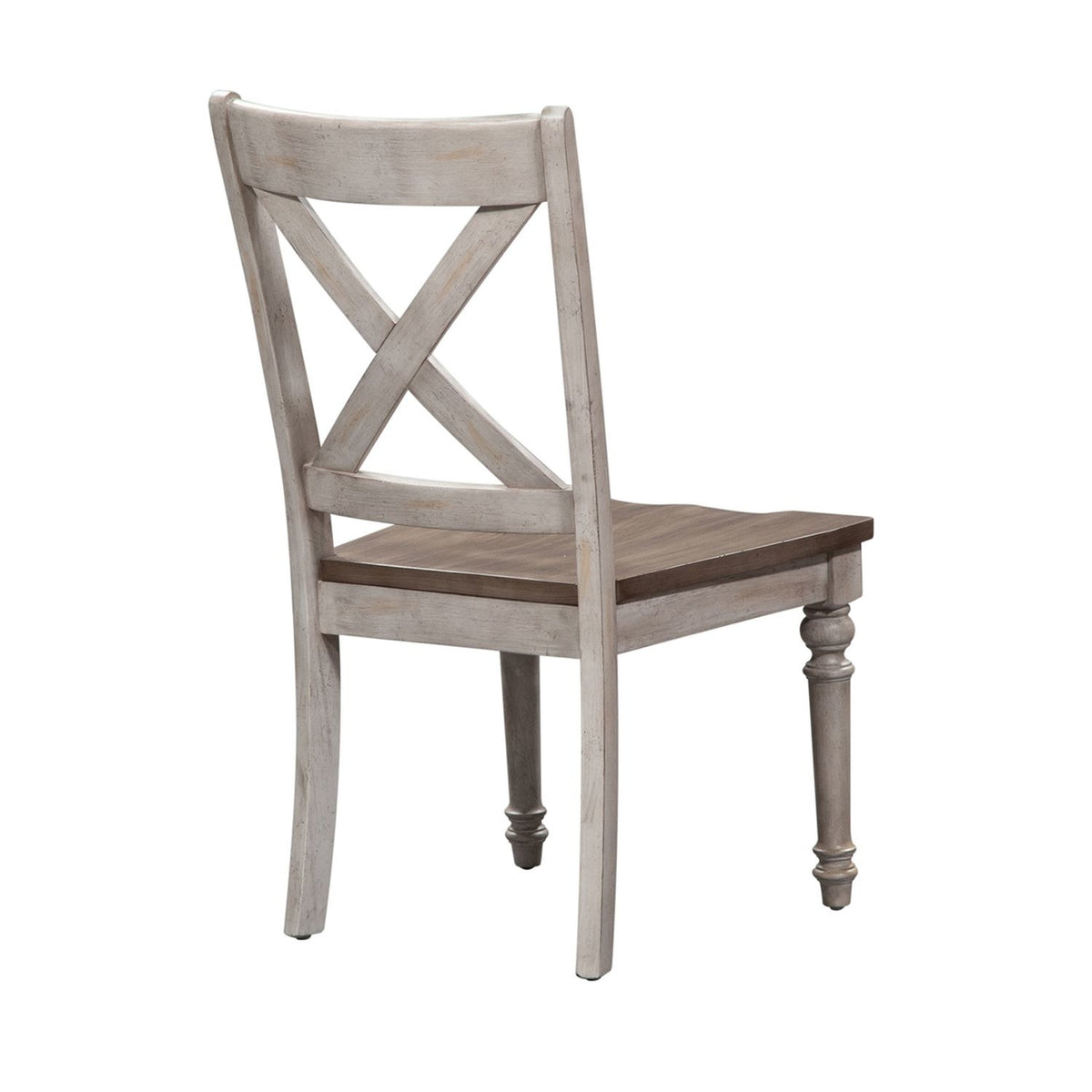 Cottage Lane X Back Wood Seat Side Chair — alternate view 5