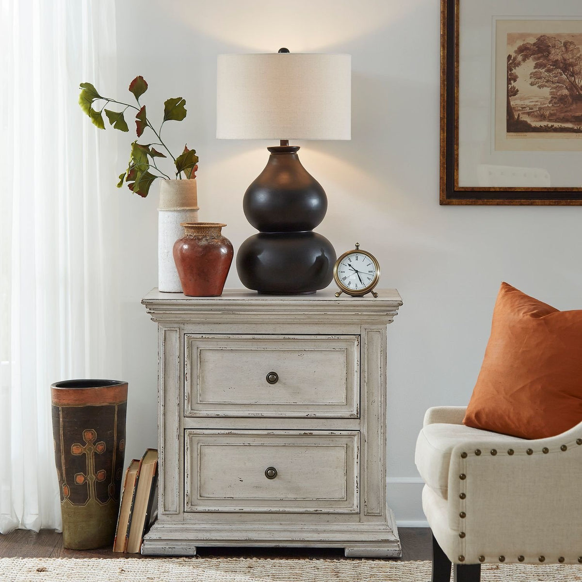 Big Valley 2 Drawer Nightstand With Charging Station