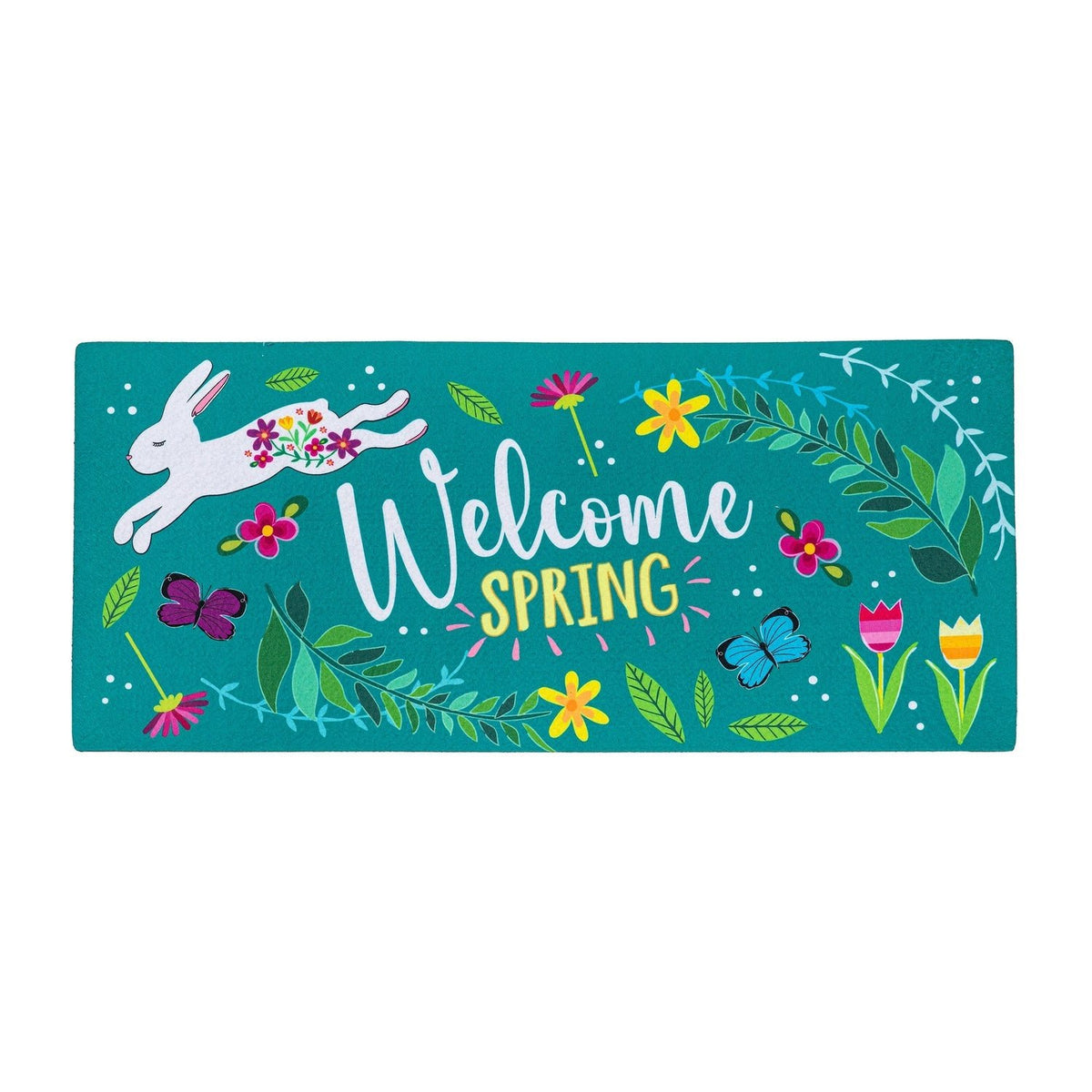 Welcome Spring Bunny Sassafras Switch Mat