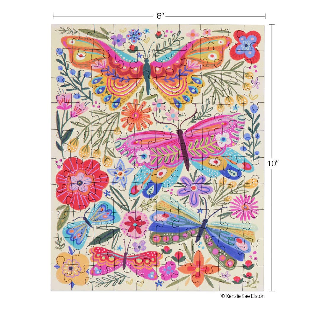 Butterfly Floral 100 Piece Puzzle Snax — alternate view 3