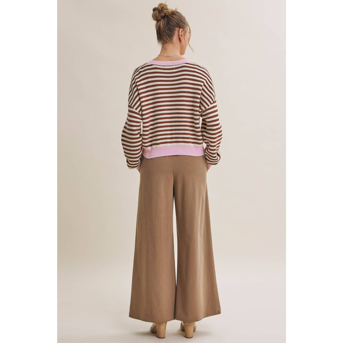Striped Cotton Cardigan — alternate view 15