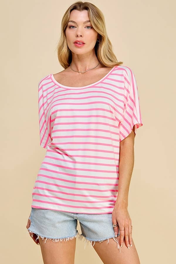 Curvy Front Twirl Open Chest Loose Fitting Top — alternate view 4