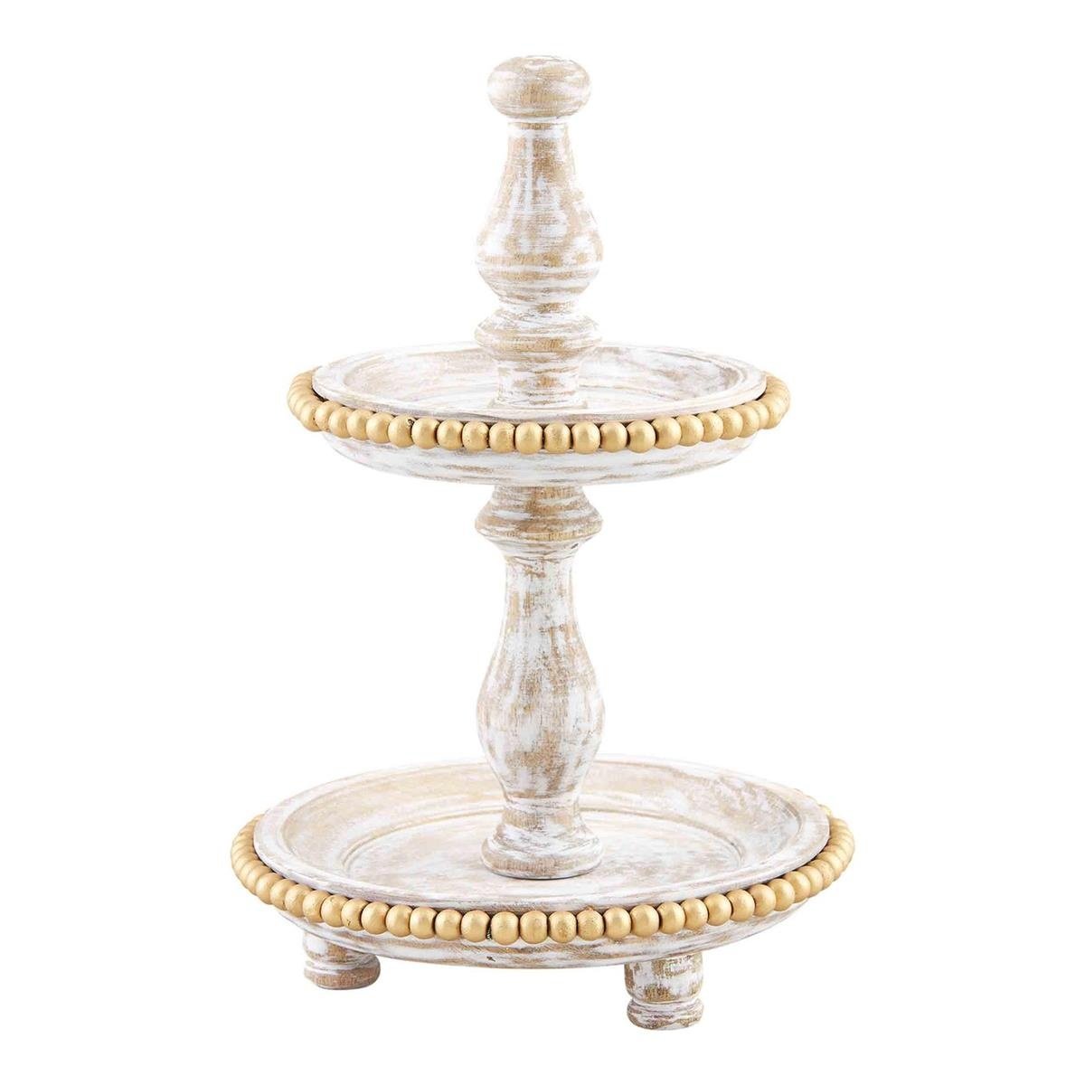 Mini Gold Bead Tiered Server — alternate view 2