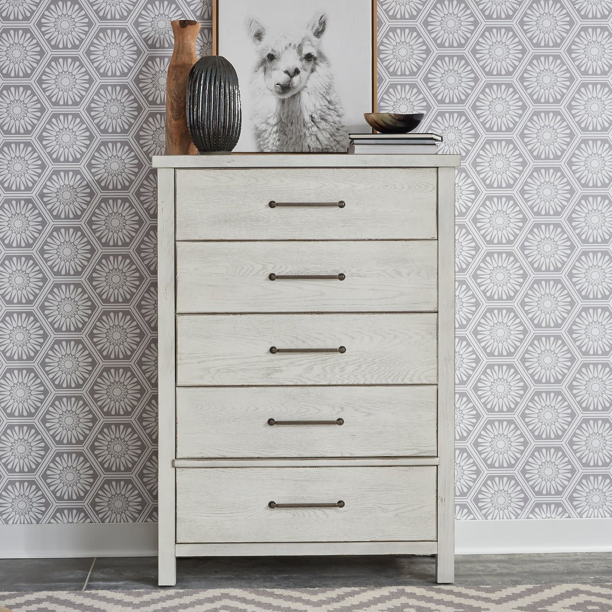 Modern Farmhouse 5 Drawer Chest