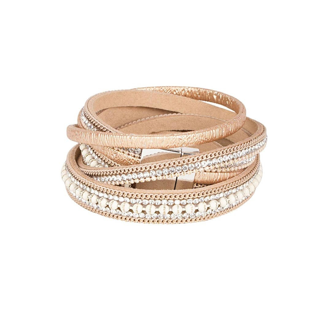 Hilton Double Wrap Bracelet - Gold — alternate view 5