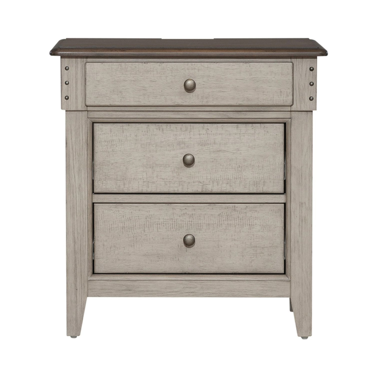 Ivy Hollow 3 Drawer Night Stand w/ Charging Station — alternate view 3