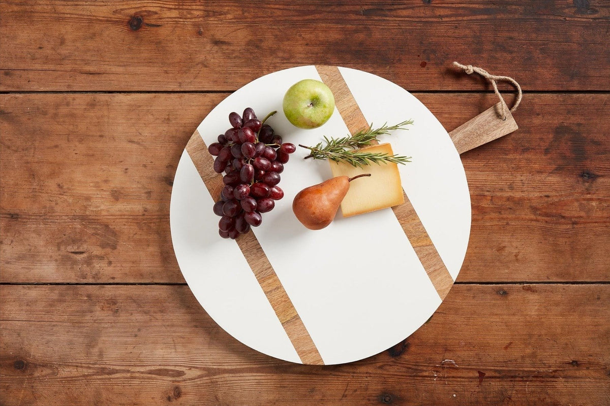 White Large Round Board — alternate view 2