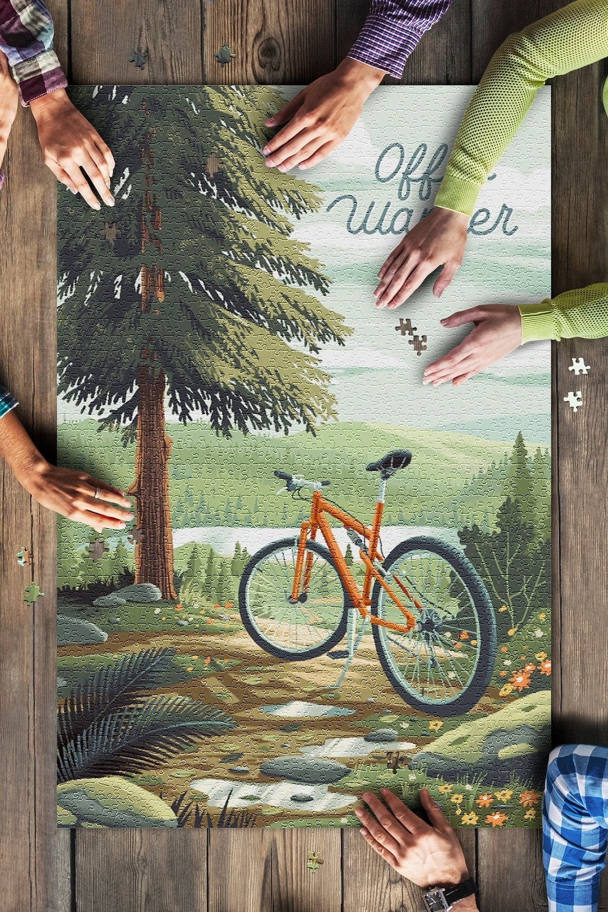 1000 Piece Puzzle Off To Wander, Cycling with Hills — alternate view 4