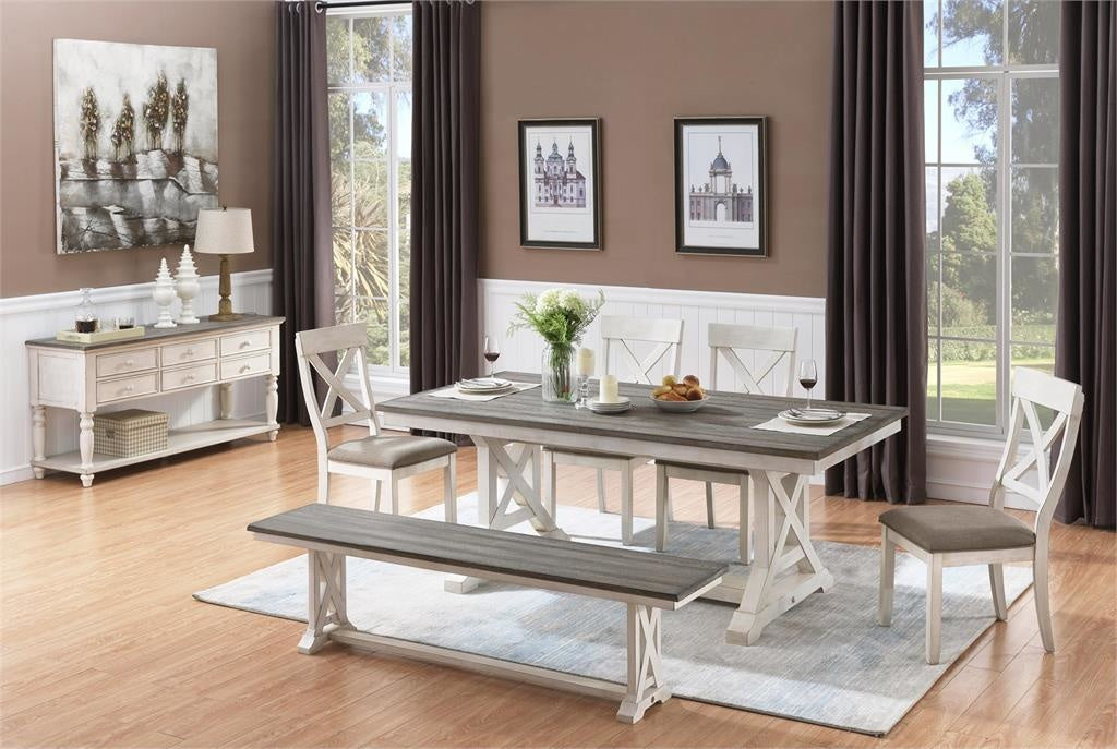 Bar Harbor Cream Dining Table — alternate view 2