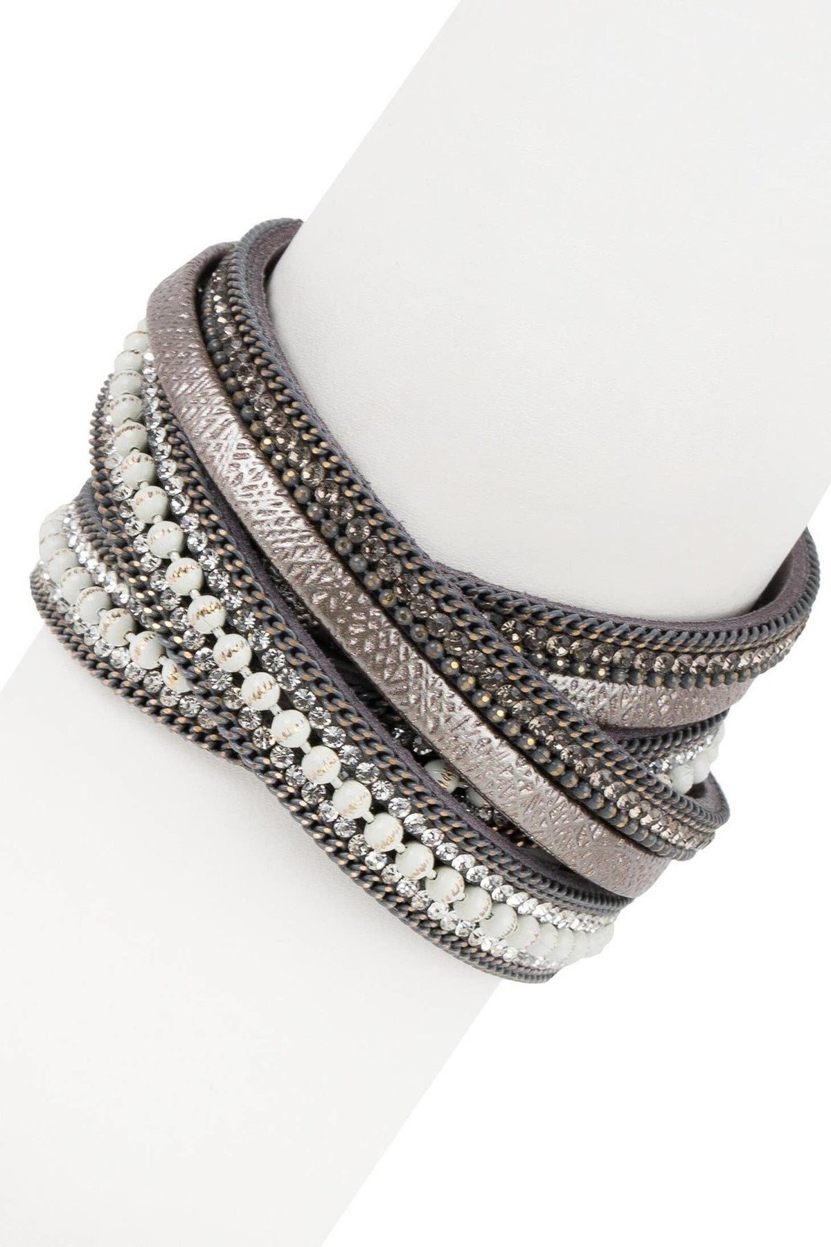 Hilton Double Wrap Bracelet - Black — alternate view 2