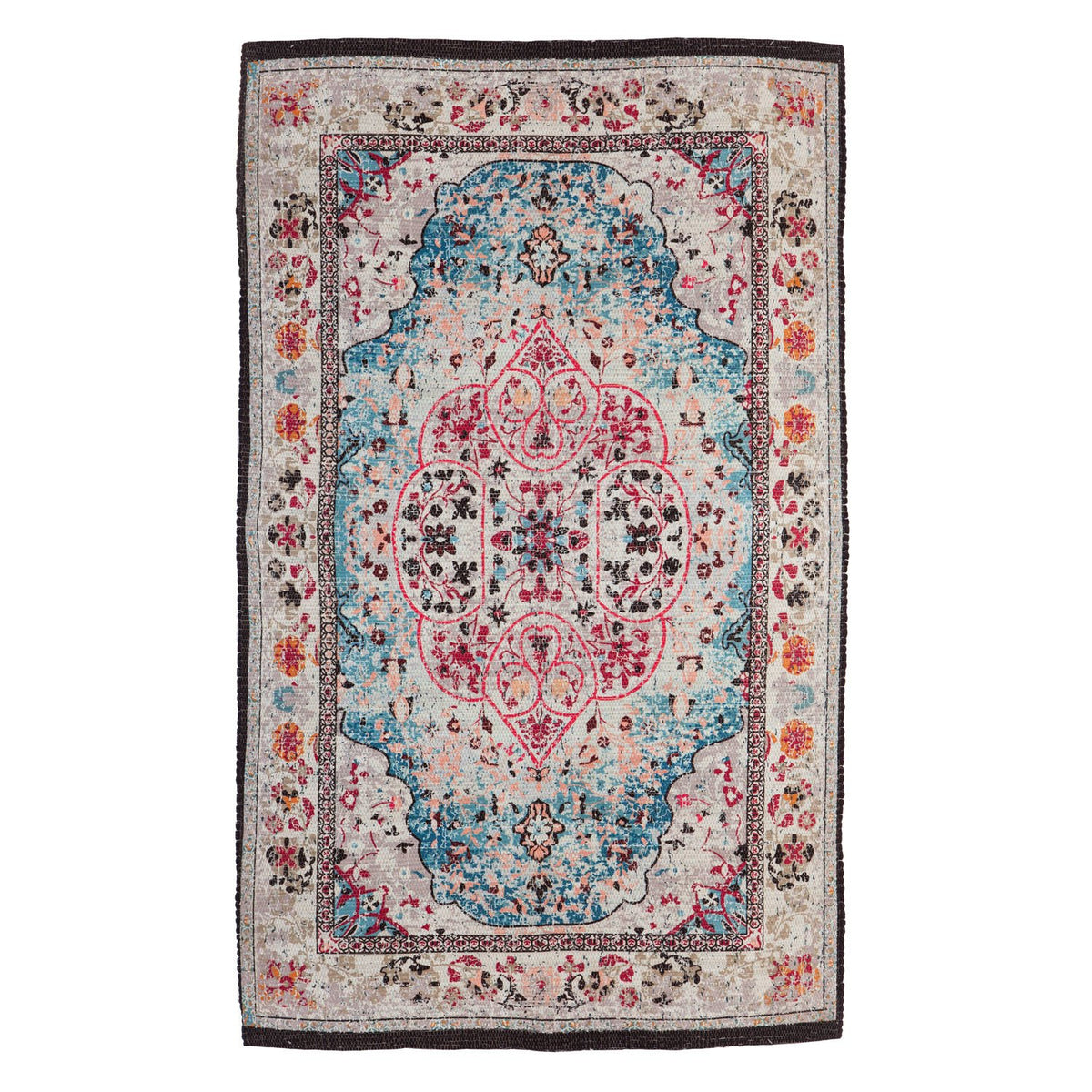 Cream Multi Digitally-Printed Indoor/Outdoor