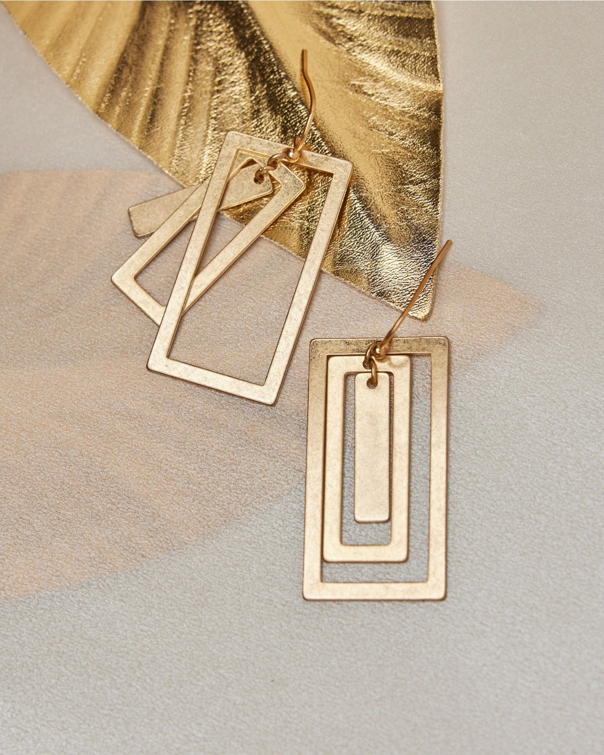Layered Rectangle Earrings — alternate view 3