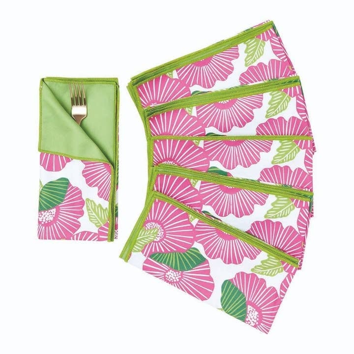 Poppy Papaver Blu Dinner Napkin, Set of 6