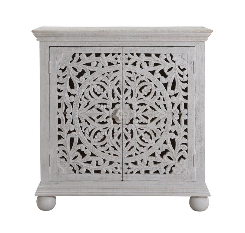Whitewash 2 Door Cabinet — alternate view 2