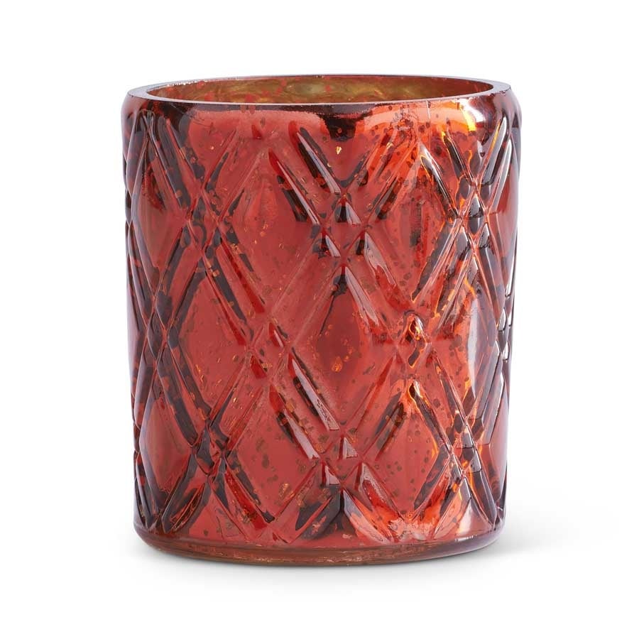 3.5 Inch Red Mercury Glass Votive
