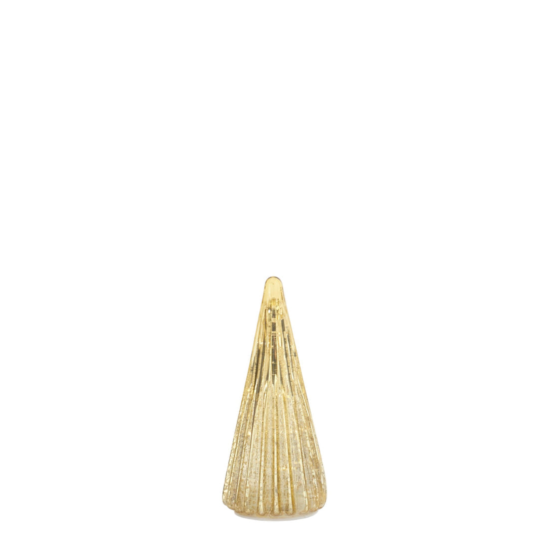 Ribbed Gold LED Mercury Glass Tree- Small — alternate view 2