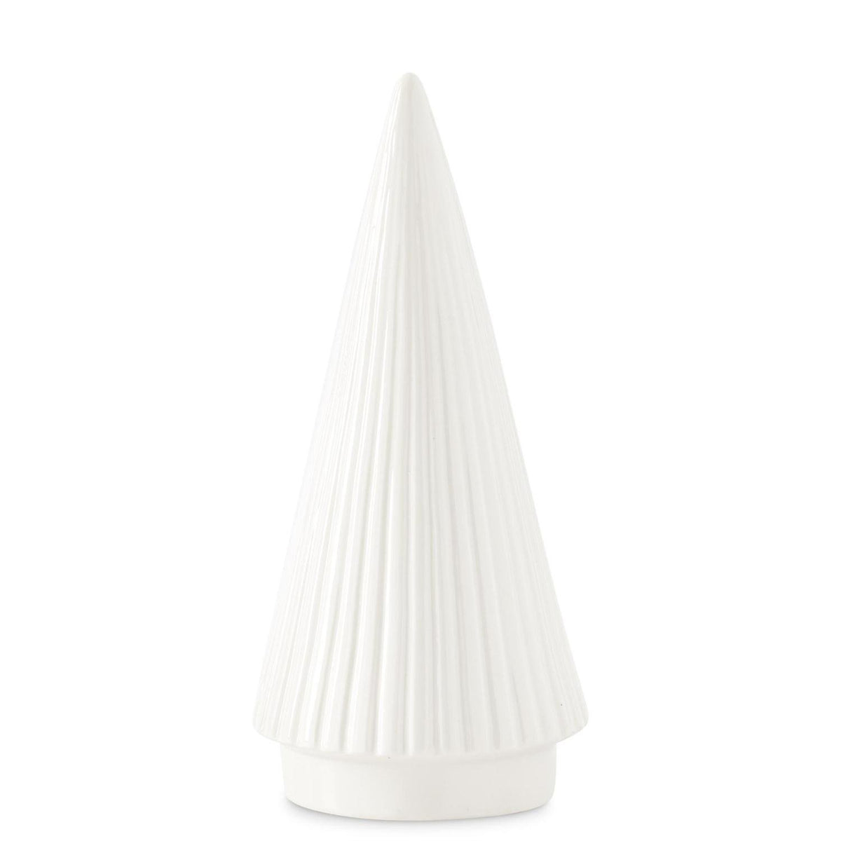 Vertical Ribbed White Ceramic Christmas Tree- Large