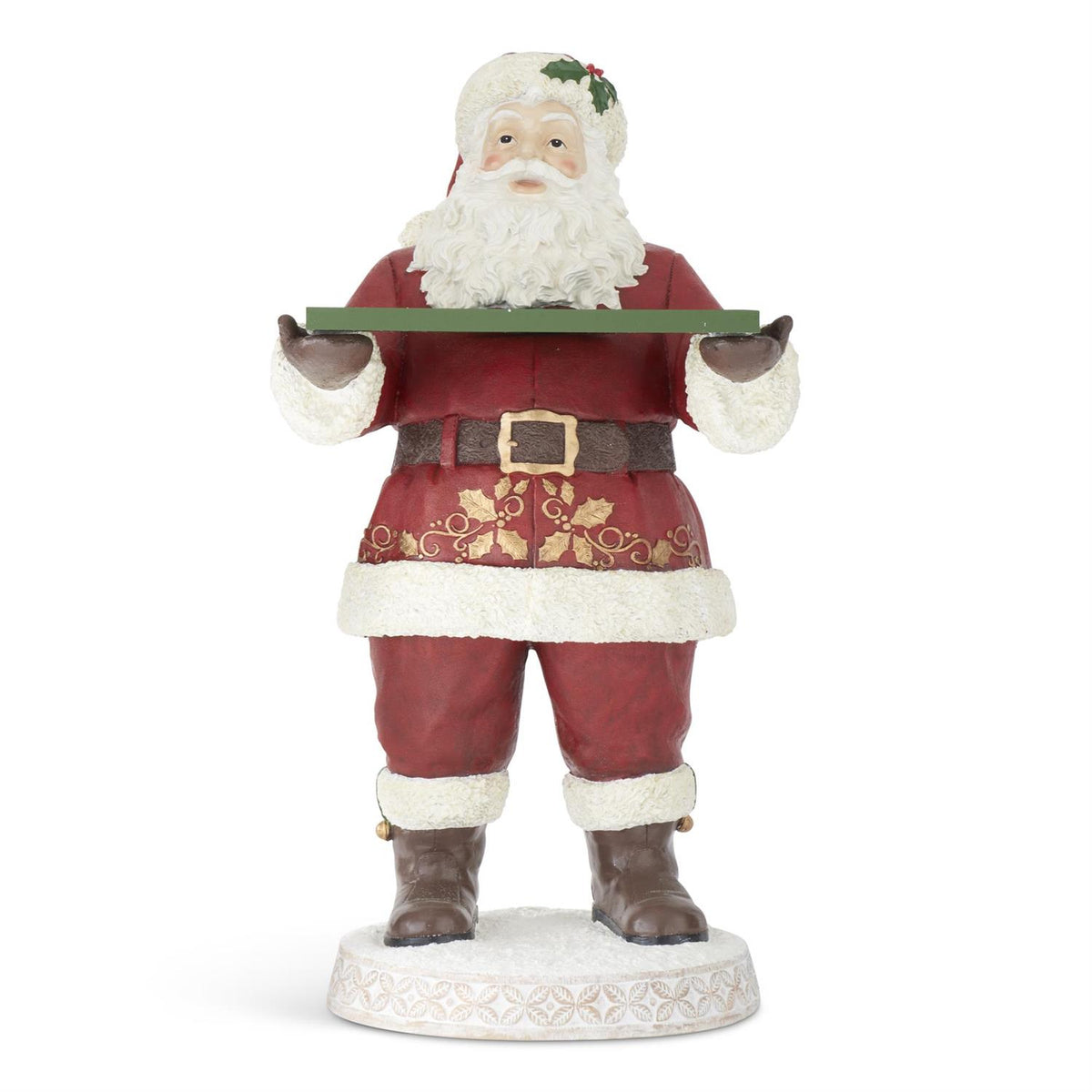 Resin Santa Holding Removable Serving Tray