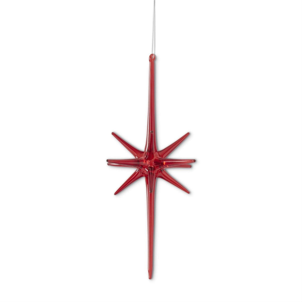 Red Glass Starburst Ornament