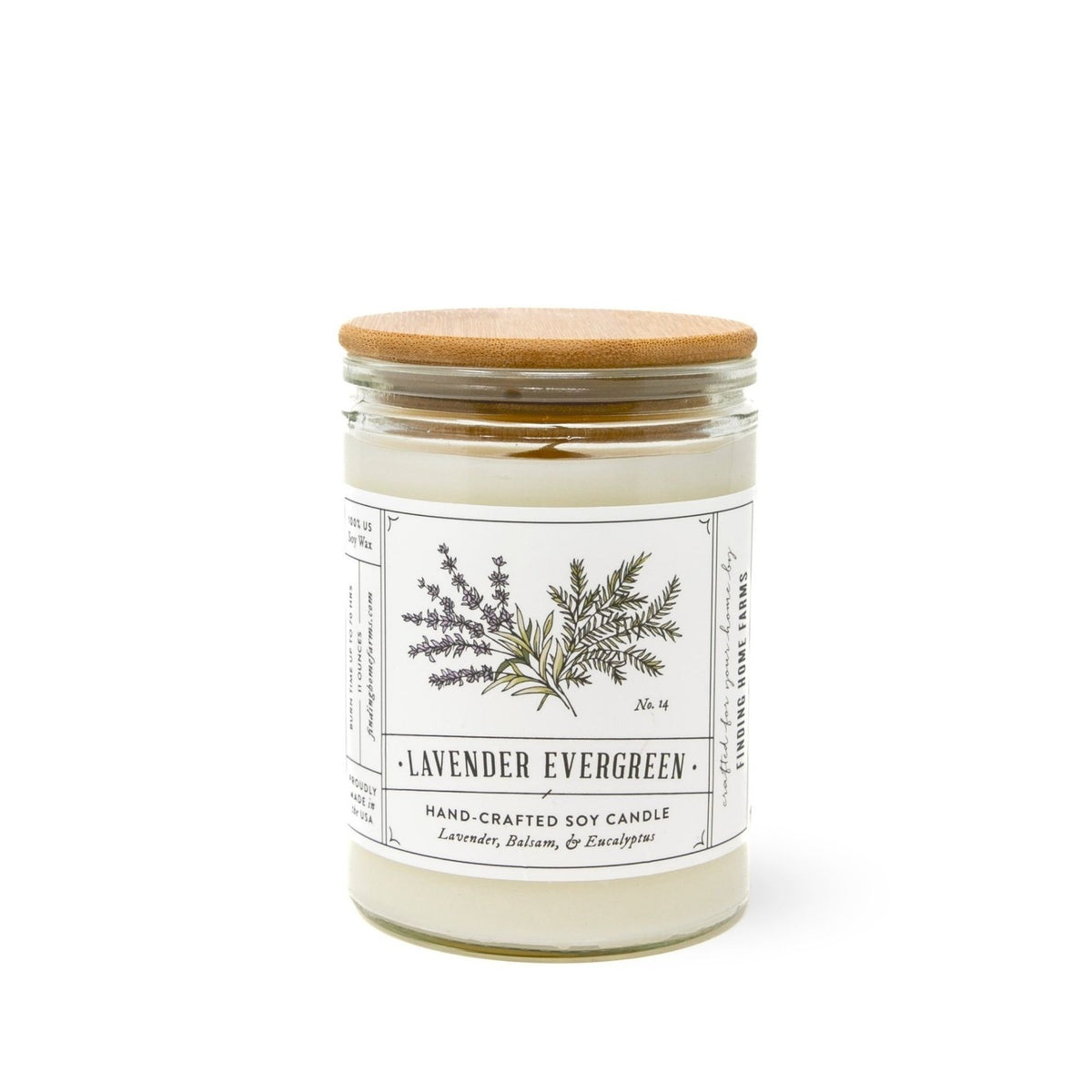 Soy Candle, Lavender Evergreen, Woody & Herbal Scent