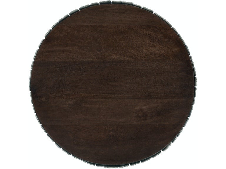 Hammered Metal Round End Table — alternate view 2