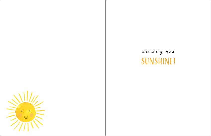Thinking of You Greeting Card - Smiling Sun — alternate view 2