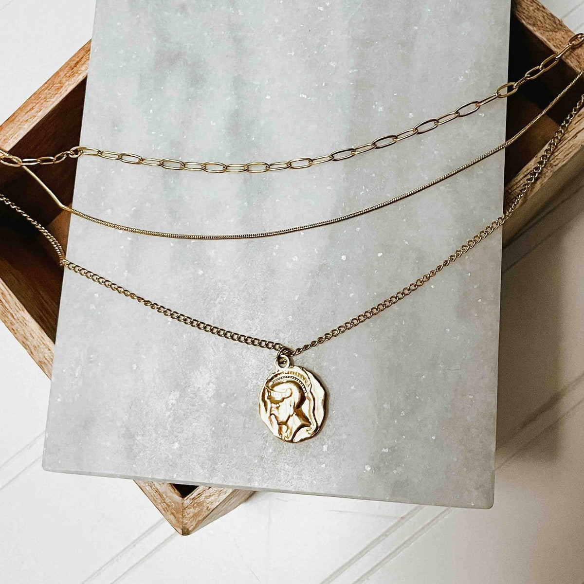 Logan Layered Pendant Necklace — alternate view 2