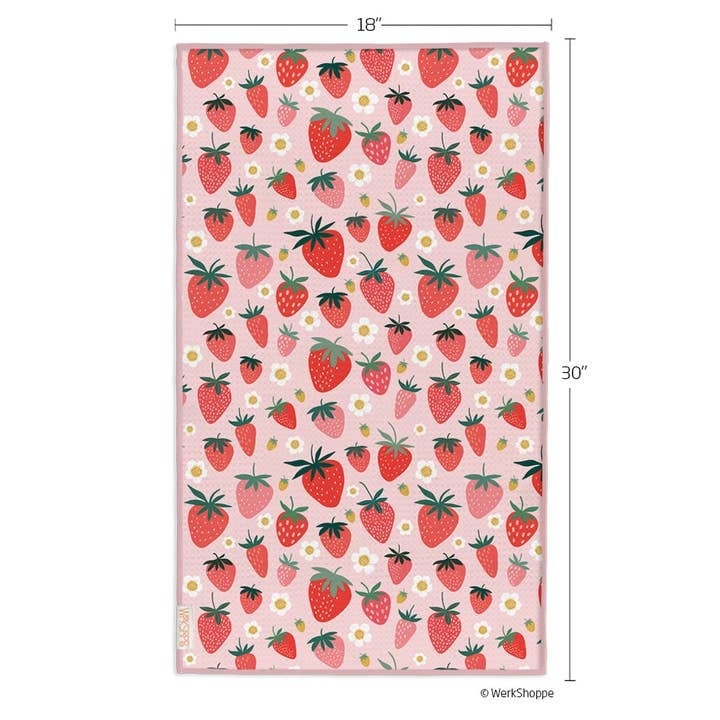 Strawberry Check Microfiber Kitchen Towel — alternate view 3