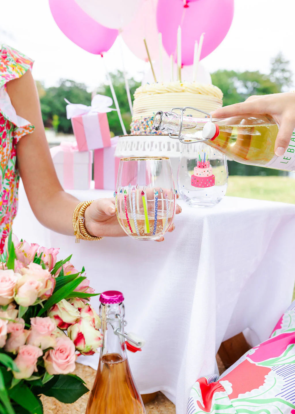 Stemless Wine Rhinestone Candles