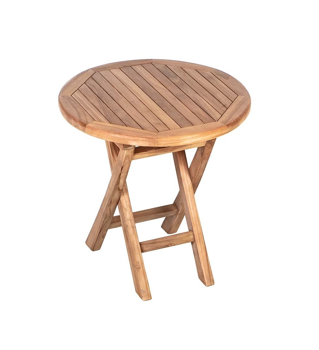 Teak Mini Round Table — alternate view 4