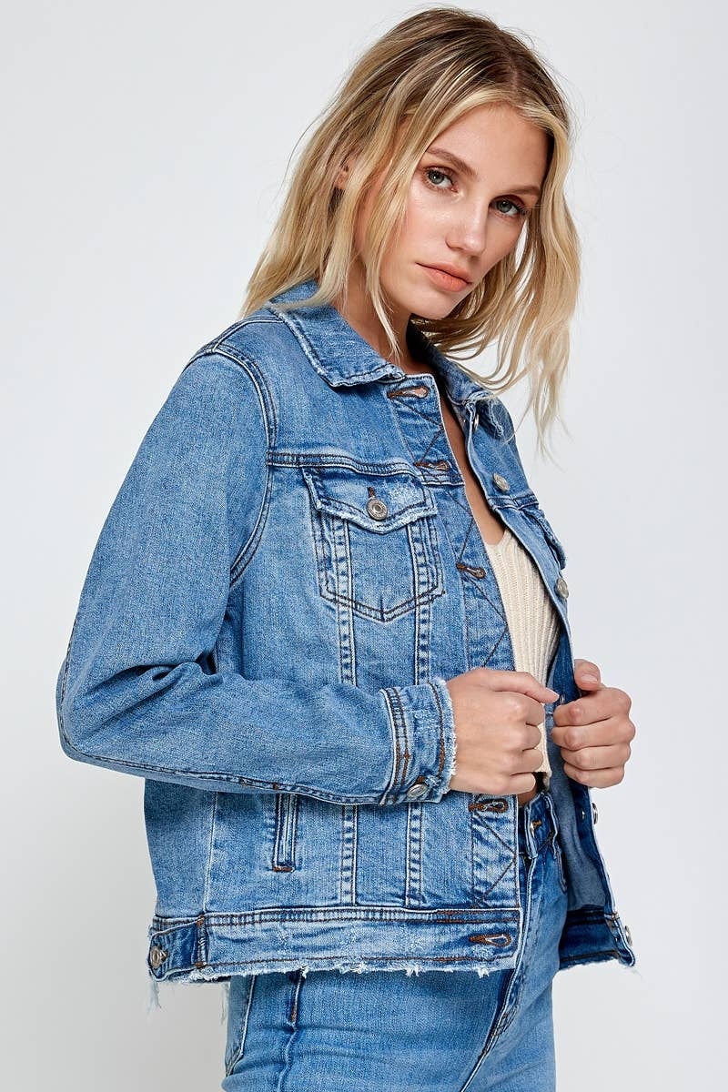 Medium Wash - Classic Denim Jacket — alternate view 3
