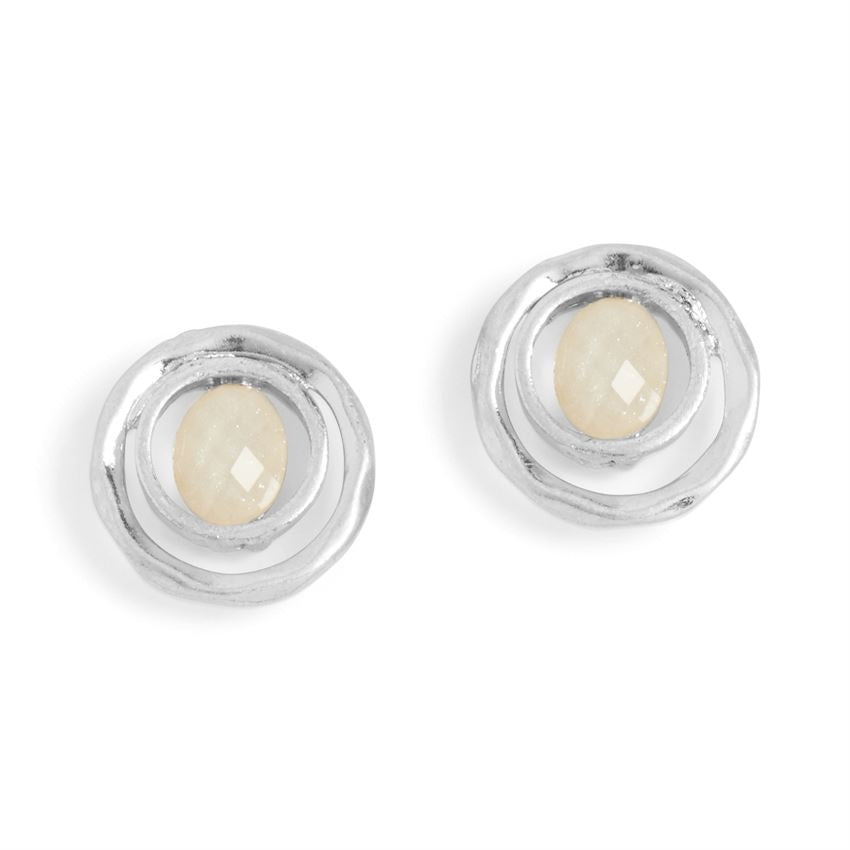 Two Circle Stud Earrings — alternate view 2