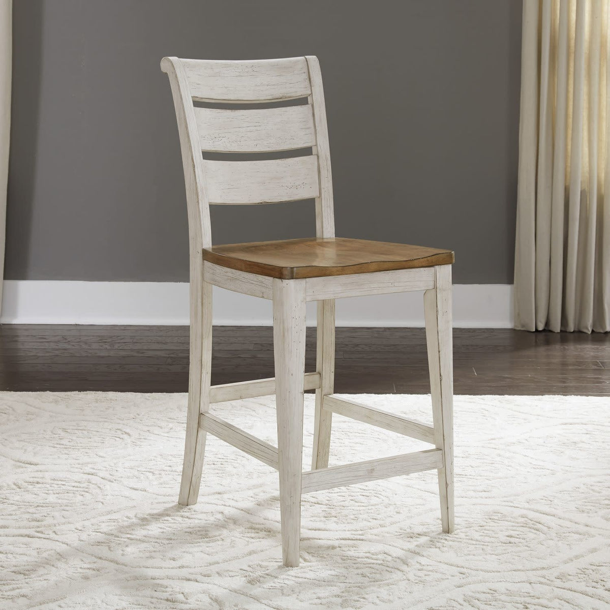 Farmhouse Reimagined Ladder Back Counter Height Chair